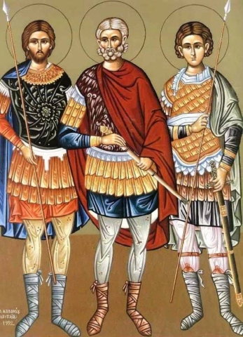 Мученики Солохон, Памфамир и Памфалон, воины