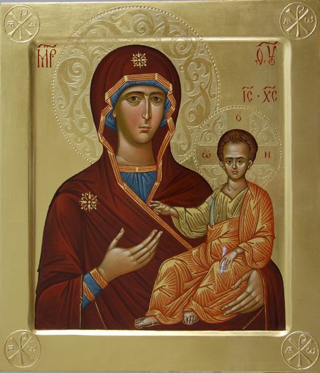 Икона праздника «Смоленской иконы Божией Матери, именуемой "Одигитрия" (Путеводительница) (принесена из Царьграда в 1046 г.)»