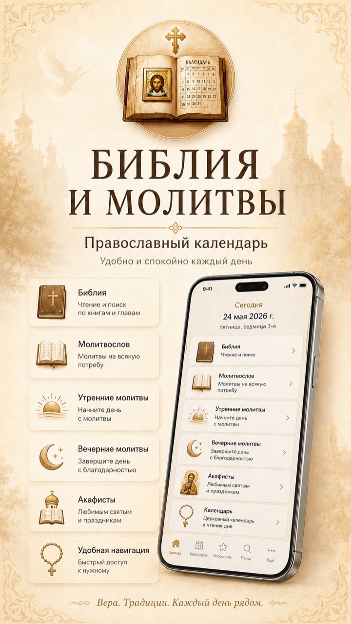 Православный календарь: Библия и молитвы